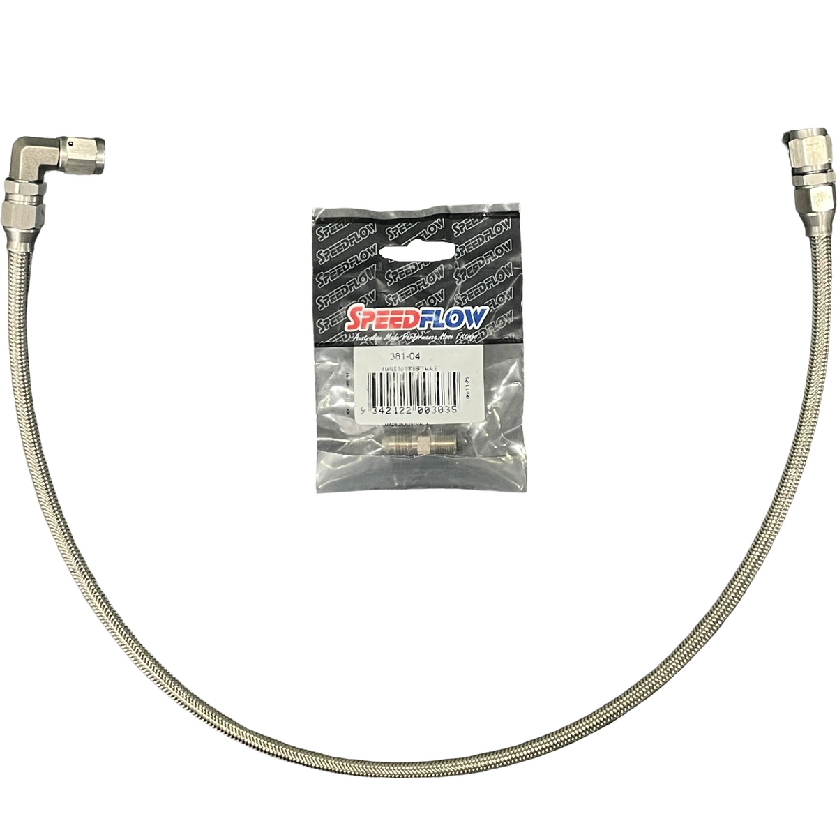 -4AN Braided Turbo Oil Feed Line Universal 600mm