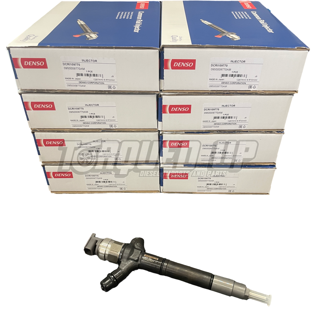 Genuine Denso 095000‑9780 Injectors (Set of 8) – Toyota LandCruiser 200 Series 4.5L 1VD‑FTV Pre‑DPF