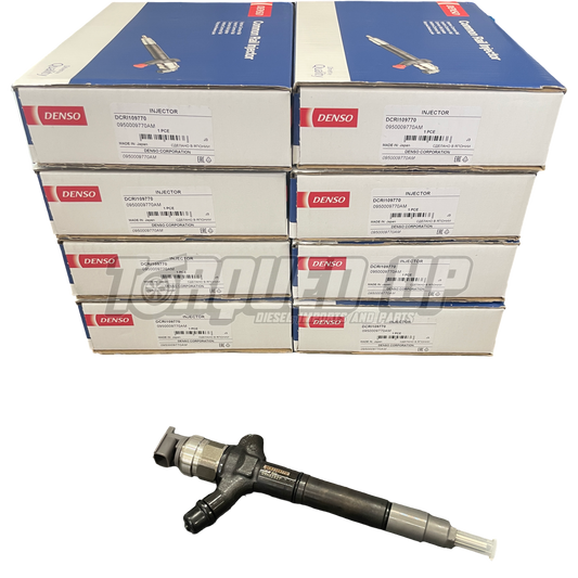 Genuine Denso 095000‑9770 Injectors (Set of 8) – Toyota LandCruiser 70 Series 4.5L 1VD‑FTV Pre‑DPF